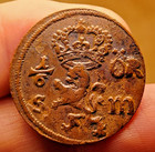 1670 Delaware Fur Trade Sweden 1 6 Ore Treasure Coin