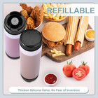 6 Pcs 16 Oz Condiment Squeeze Bottles Inverted Plastic Squeeze Bottle For Sauces