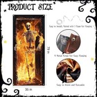 Halloween Decorations Door Cover  Scary Skeleton Escaping Fire Realistic    