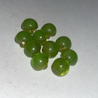 10 Marbelized Green Bakelite Vintage Self Shank Buttons 3 8   
