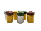 Vintage 6 Kodak Camera Metal Film Canisters  2  Tall Colorful Mcm