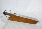 Vtg Mid Century Wood   Metal Desk Set Scissors Letter Opener Italy