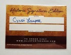 Cyndi Lauper Signed Autograph Card Historic Signatures Edition Unauthenticated