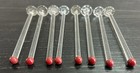 Vintage Hand Blown Glass Drink Stirrers Swizzle Sticks Set Of 8