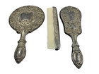 Vintage Gorham 20 Victorian Art Nouveau Repousse Mirror  Brush  Comb Dresser Set