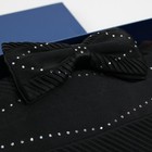 Italo Ferretti Nwb Bow Tie   Cummerbund Set Black With Clear Swarovski Crystal