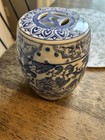 Blue White Porcelain Chinoiseries Potpourri Jar Plant Stand 6 