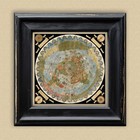 Flat Earth Map Of The World 1587 Urbano Monte Poster Art Globe   24 X 24 Inches