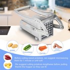French Fry Cutter Potato Chopper Vegetable Dicer 2 Blade Stainless Steel Slicer 