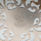 Tiffany And Co Sterling Silver Glass Art Nouveau Trivet Esb Monogram 2669 6 dia