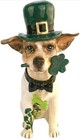 Irish Hound St  Patrick s Day Figurine By Blue Sky Clayworks Chihuahua Dog