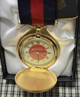 Melody Medal Pocket Watch Quartz Full Hunter Gold Plated Roman W  Box Manual