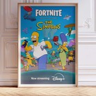 Fortnite The Simpsons Poster Print - Homer Marge Springfield Disney  Art Decor