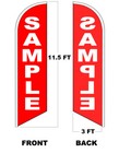 Antiques Windless Swooper Flag 3x11 5 Ft Feather Banner Sign  flag Only  Yq