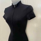 Black Short Sleeve Bodycon Romper Shorts S