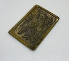 Rare 1960s Brass Paperweight American Eagle On Berry Tree 5 25    Art Decor X
