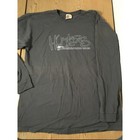 New Mens Vintage Hooters Long Sleeve T-shirt Embroidered Gray Size Xxl