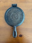 Rome Cast Iron Waffle Iron   6 5      Cleaned Oiled Seasoned
