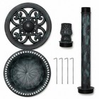 Bird Bath 28  Height Pedestal Birdbath Outdoor For Garden Decor W ground Stakes