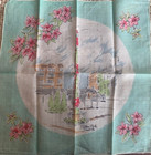 Rare Vintage Seattle Washington State City Souvenir Hanky 50s Totem Pole Novelty