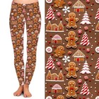 Gingerbread House Christmas Tree Candy Cane Women s Leggings Tc Plus Size 12-18