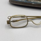 Civil War Era 1860 C  Parker Tin Case W  Period Spectacles Glasses Slide Tempal