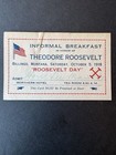 1918 Theodore Roosevelt Invitation   Roosevelt Memorial Association Letter 1919