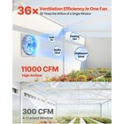 Uimoso 36-inch Wall-mounted Shutter Exhaust Fan  11000 Cfm For Sheds