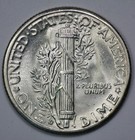 1944-d Mercury 10c Silver Dime Unc Full Split Bands 
