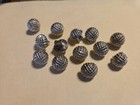Vintage Buttons Set Of 12 Tiny Small Silver Tuz3729