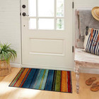 Rainbow Multi 2 Ft  X 3 Ft  Machine Washable Striped Area Rug