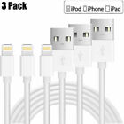 Iphone Charger Cable Usb  Heavy Duty Es 5 6 7 8 Plus X For Apple Pack Of 3 Cord 