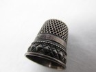 Antique Vintage Sterling Silver Thimble By Stern Bros  Anchor Hallmark