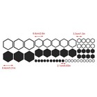Honeycomb Vinyl Hexagon Decals For Car  Truck  Suv  Rv  52 Pcs Black Stickers