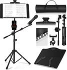 Music Stand  Folding Sheet Music Stand With Detachable Microphone Stand   Pho   