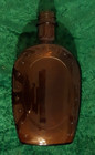 Vtg 1976 Log Cabin Syrup Amber Glass Bottle - 1776 To 1976 Bicentennial Eagle