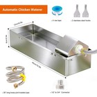 Automatic Chicken Waterer Dispenser 1 Gallon Stainless Metal Waterer Feeder Kit