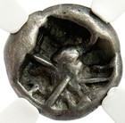 500 -450 B c  Silver Mysia  Parium Hemidrachm Gorgon Head Ngc Ch Xf
