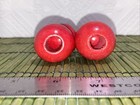 Vintage Wood Macrame Large Beads 1-3 8  Round 12mm Opening Red Lot Of 4