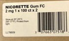 2-pack Nicorette Nicotine Gum 2mg - Fruit Chill Flavor - 200 Pieces - Exp 5 2028