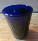 Loon Mountain New Hampshire Cobalt Blue Gold Shot Glass Ski Resort Souvenir