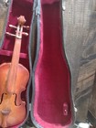 Vintage Working Mini Wood Violin W  Case Musical Instrument