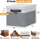 Large Closet Storage Baskets Bins With Lids 4 Pack  Storage Baskets For Organizi