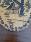 Stunning Antique Pyrography Art Mountain Cabin Carved Painted