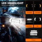 For 15-24 Harley Road Glide Led Projector Headlight With Turn Signals Drl Light