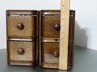 Vintage Singer Treadle Sewing Machine Cabinet Drawers Set Primitive - Oak Wood  
