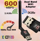 Lot Of 600mbps Wireless Usb Wifi Adapter Dongle Dual Band 2 4 5ghz With Antenna