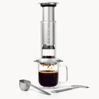 Aeropress Coffee Maker - Premium Glass   Metal 3 In 1 Coffee Press - Silver Nwt