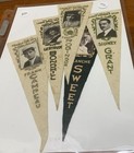 Lot Of  5  Vintage 1916 Early Film Movie Stars Felt Pennants Very Cool
