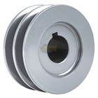 3 25  Cast Iron 1 Inch Shaft Pulley Sheave Single 2 Groove V Style A Belt 4l